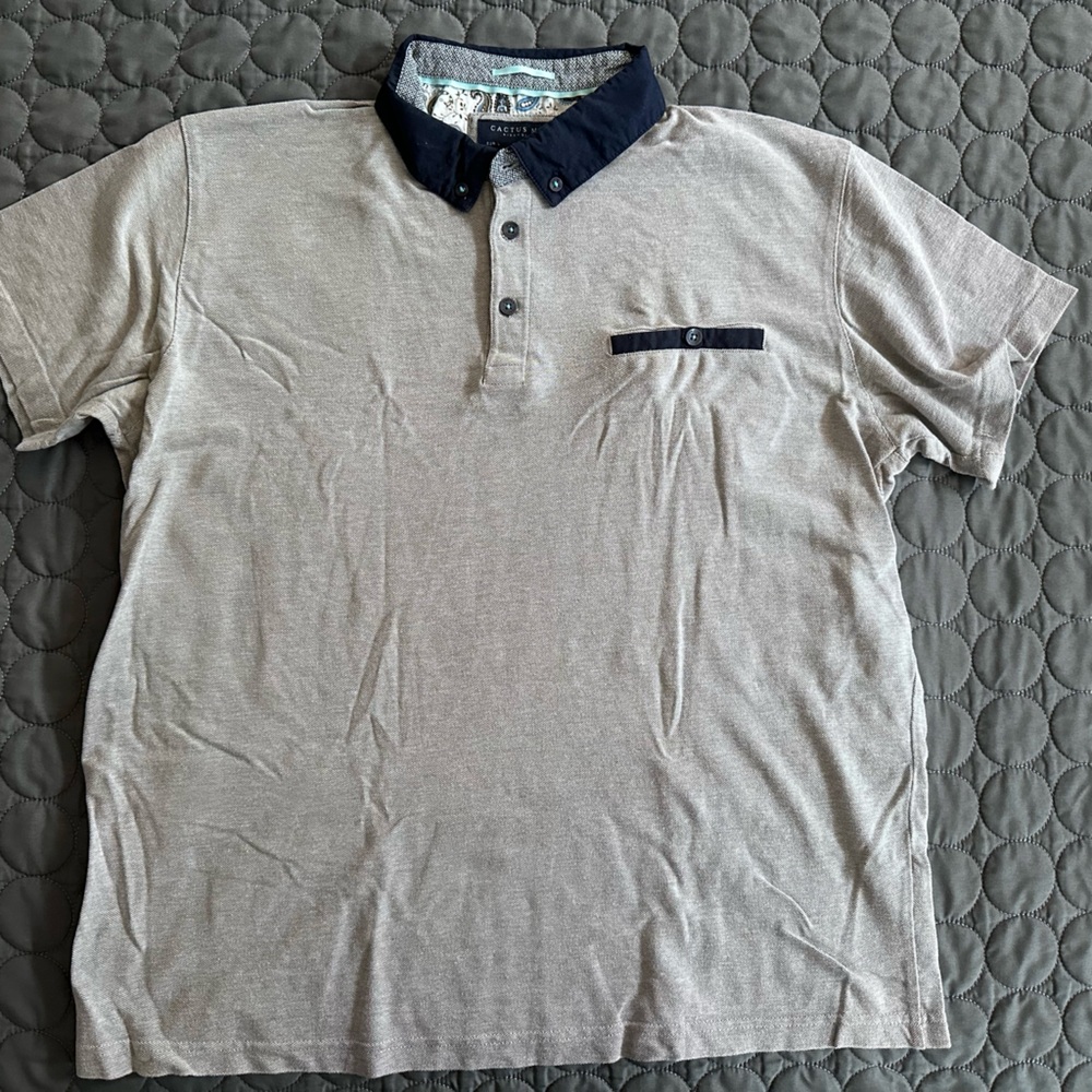 Cactus Man Tan and Navy Shirt